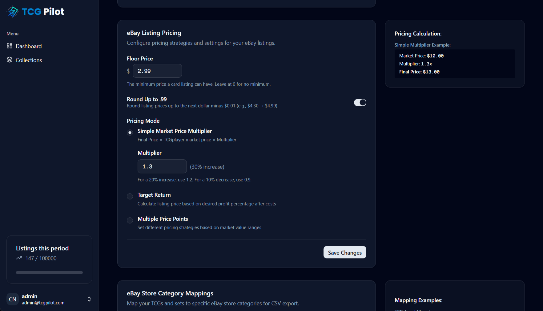 simple pricing model